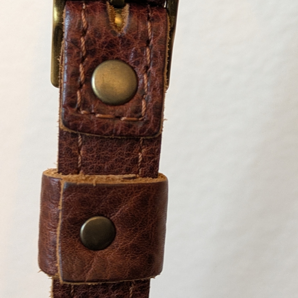 Portland Leather Round Crossbody Bag In Nutmeg - Picture 8 of 9